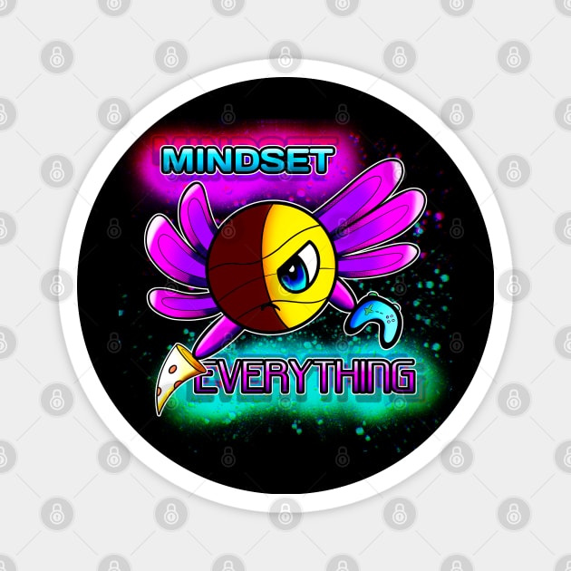 Mindset Everything Axolotl Basketball Season Kids Teens Graphic Gift Magnet by MaystarUniverse